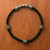 Beaded Sterling Silver and Braided Leather Cord Bracelet by Bowman Originals Beaded Sterling Silver and Braided Leather Cord Bracelet by Bowman Originals