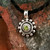 Beaded Sterling Silver and Peridot Pendant on Black Silk Cord handmade  by Bowman Originals, Sarasota, 941-302-9594 Beaded Sterling Silver and Peridot Pendant on Black Silk Cord handmade  by Bowman Originals, Sarasota, 941-302-9594