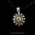 Handmade Peridot beaded pendant in Sterling Silver with 4mm gemstone by Bowman Originals USA
