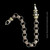 Sterling Silver, 18k Gold and Brown Enamel Laurel Leaf Hook Bracelet handmade by Bowman Originals, side view