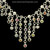 Handmade Sterling Silver gemstone bib chain link necklace by Bowman Originals with colorful natural gemstones

