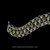 Laurel Leaf Enamel Chain Link Bracelet in Sterling Silver, 18k Gold, Peridot, handmade by Bowman Originals, left view
