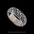 Handmade Sterling Silver Laurel Leaf Black Enamel Ring Band byNed Bowman of  Bowman Originals, Sarasota
