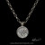 Spanish Coin Medallion Pendant on Poseidon Chain | Sterling Silver 