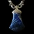 Sodalite Celtic Axe Pendant Necklace handcrafted in Sterling Silver with removable spiral link necklace by Bowman Originals, detail view

