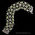 Handmade Sterling Silver Laurel Leaf Link Bracelet with Enamel and Peridot, Bowman Originals, front view
