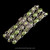 Handmade Sterling Silver Laurel Leaf Link Bracelet with Enamel and Peridot, Bowman Originals, clasp view