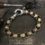 Laurel Leaf Hook Bracelet in Sterling Silver and 18k Gold, handmade on the Bowman Originals workbench in Sarasota, Florida