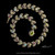 Laurel Leaf Necklace in Sterling Silver, 18k Gold, Peridot, Garnet and Topaz handmade by Bowman Originals

