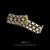 Legacy Laurel Leaf three-row Rhodolite Garnet and black enamel bracelet in Sterling Silver and 18k Gold-top and bottom view
