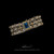 Legacy Blue Topaz bracelet handcrafted in sterling silver and 18k gold by Bowman Originals
