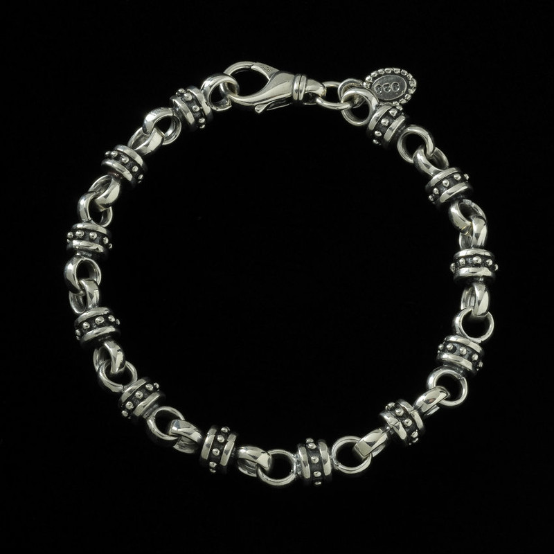 Alexander the Great Bracelet, Silver, handmade by Bowman Originals, Sarasota, 941-302-9594