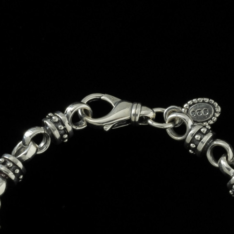 Alexander the Great Bracelet, clasp in Sterling Silver by Bowman Originals, Sarasota, 941-302-9594
