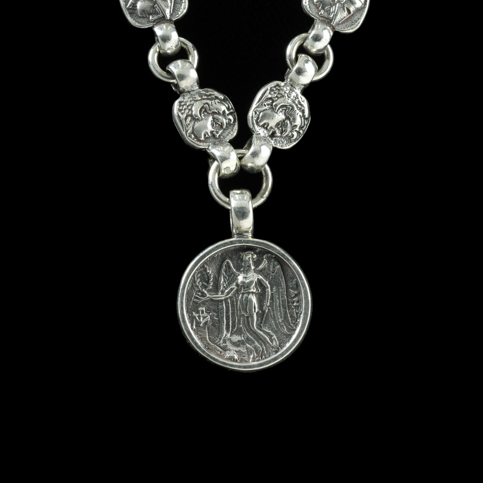 Nike Pendant Link Necklace Sterling Silver BowmanOriginals