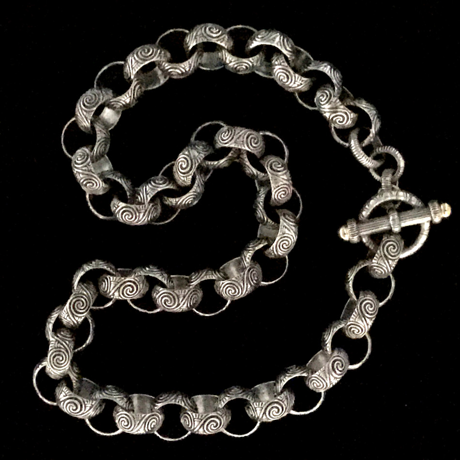 NKlaus Orecchino Singolo Argento 925 Cerchio Celtico Gotico 16mm – Uomo Donna