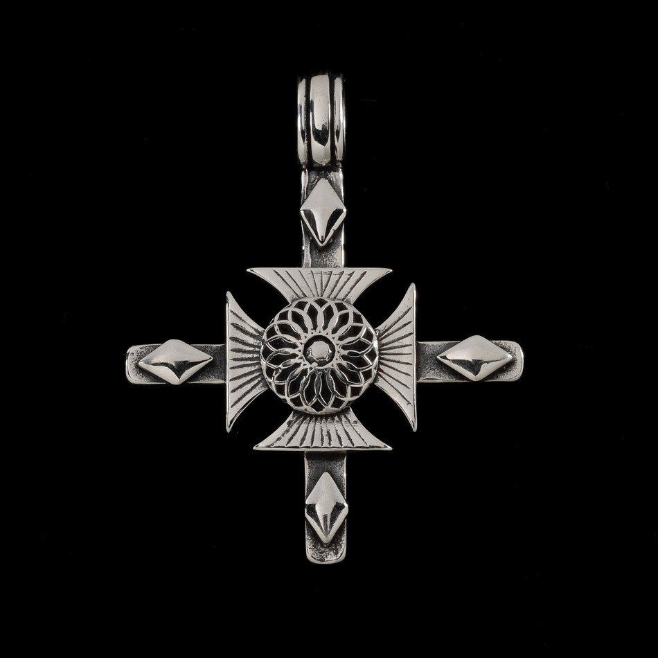 Maltese Cross Pendant Sterling Silver Extended | BowmanOriginals