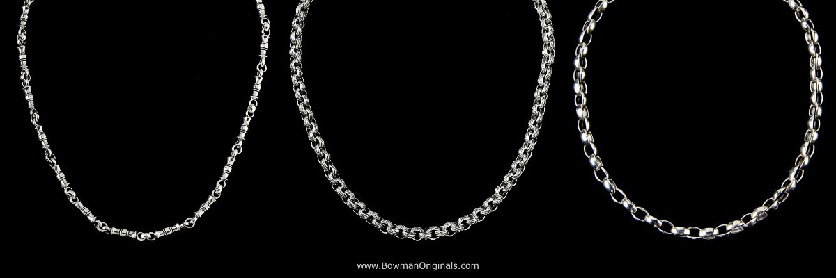 Handmade Layering Necklace Collection in Sterling Silver and 18k Gold by Ned Bowman of Bowman Originals