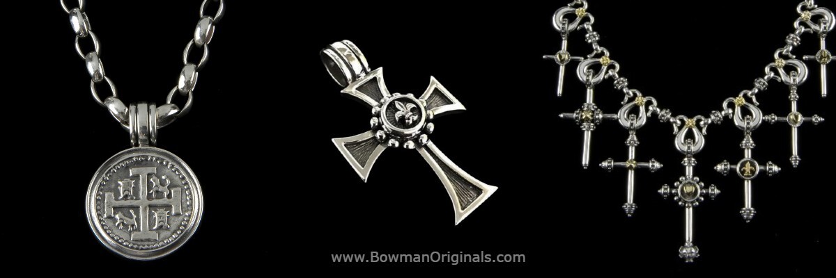 Artisan handmade sterling silver and 18k Gold Sundial Collection by Ned Bowman Originals