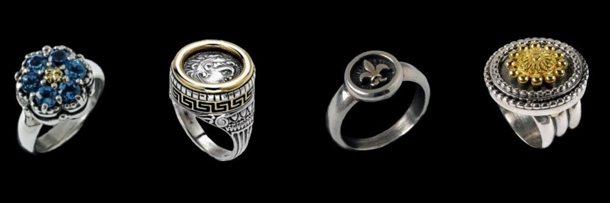 All Rings Collection of Sterling Silver, 18k Gold, Vitreous Enamel and Gemstone handmade rings by Bowman Originals