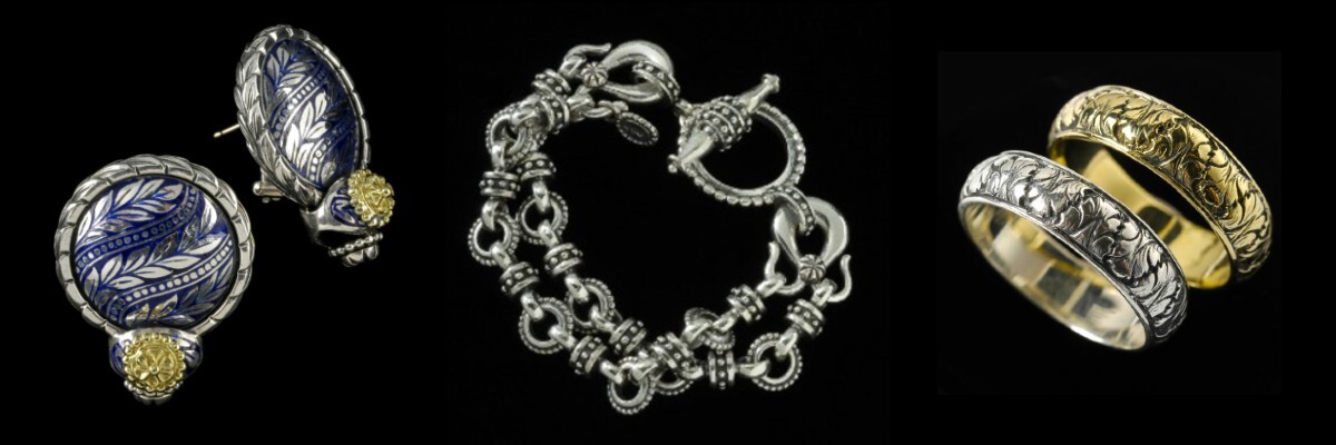 Collection of precision handcrafted Sterling Silver and 18k Gold Jewelry by Bowman Originals artisans, Sarasota