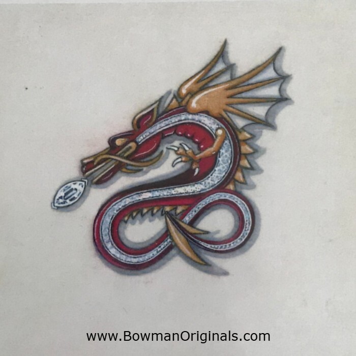 Dragon Illustration for DeBeers Awards by Ned Bowman Of Bowman Originals