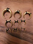 4 Pair 0g 2g 4g 6g Gold Steel Pinchers Horseshoes Talons Tapers Crescents septum gauges stretching kit 8mm 6mm 5mm 4mm