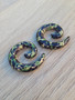 Pair Camouflage Camo 00g 0g 2g 4g 6g 8g Super Spirals Tapers plugs huge big hangers gauges earrings stretching stretched unique acrylic