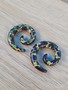 Pair Camouflage Camo 00g 0g 2g 4g 6g 8g Super Spirals Tapers plugs huge big hangers gauges earrings stretching stretched unique acrylic