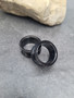 Pair Screw On Fit Black Anodized Stainless Steel Tunnels Gauges Ear Stretching Kit 00g 7/16 1/2 9/16 5/8 3/4 7/8 1 inch double flare plugs