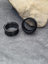 Pair Screw On Fit Black Anodized Stainless Steel Tunnels Gauges Ear Stretching Kit 00g 7/16 1/2 9/16 5/8 3/4 7/8 1 inch double flare plugs