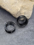 Pair Screw On Fit Black Anodized Stainless Steel Tunnels Gauges Ear Stretching Kit 00g 7/16 1/2 9/16 5/8 3/4 7/8 1 inch double flare plugs