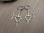 Spiky Heart & Goth Star Earrings – Mix & Match Silver Hoop Alt Jewelry