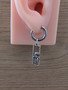 Mushroom & Fairy Charm Earrings – Mix & Match Silver Hoops, Fairycore Alt Jewelry