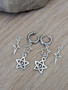Spiral Star & Shooting Star Earrings – Mix & Match Silver Hoops, Y2K Alt Jewelry