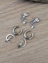 Skeleton Mermaid Cat & Crescent Moon Cat Earrings – Mix & Match Goth Hoops