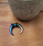 SINGLE Gold Black Rainbow Steel Septum Pincher Ring Stretching Ear Plug Tapers Horseshoes Gauges 00g 0g 1g 2g 4g 6g 8g 10g 12g 14g 7mm gauge