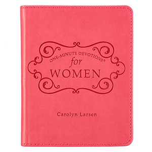 One-Minute Devotions for Women Pink Faux Leather By Carolyn Larsen - Leather One-Minute Devotions for Women Pink Faux Leather By Carolyn Larsen - Leather