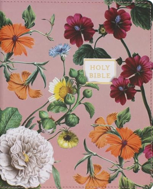 Niv, Artisan Collection Bible, Large Print, Leathersoft, Blush Floral, Red Letter, Comfort Print By Zondervan - Imitation Leather