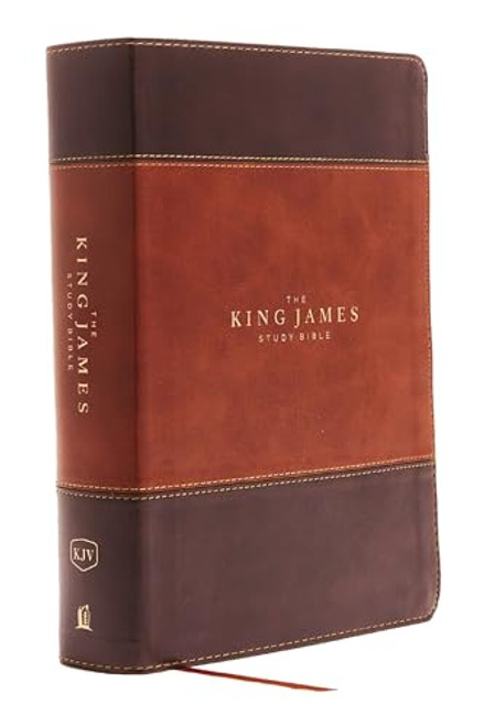The King James Study Bible, Imitation Leather, Brown, Full-Color Edition By Thomas Nelson - Imitation Leather