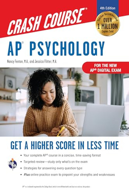 AP Psychology Crash Course, Book + Online: Get a Higher Score in Less Time By Nancy Fenton - Paperback