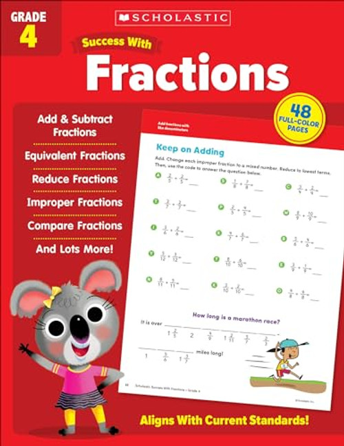 Scholastic Success with Fractions Grade 4 Workbook By Scholastic Teaching Resources - Paperback