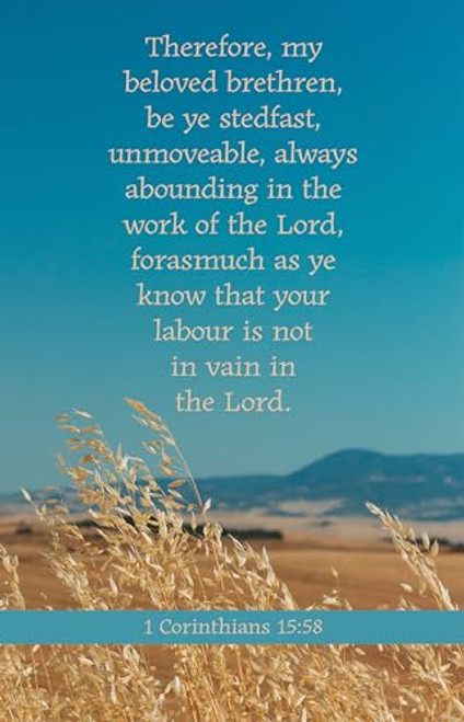 General Worship Bulletin: Be Ye Stedfast (Package of 100): 1 Corinthians 15:58 (Kjv) By Broadman Church Supplies Staff - Paperback
