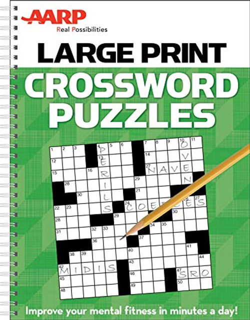 AARP Large Print Crossword Puzzles By Publications International Ltd - Spiral