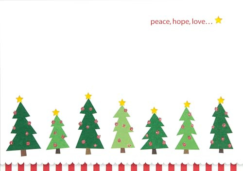 Sparkly Christmas Trees, Merry Christmas Holiday Cards By Inc Peter Pauper Press - Other