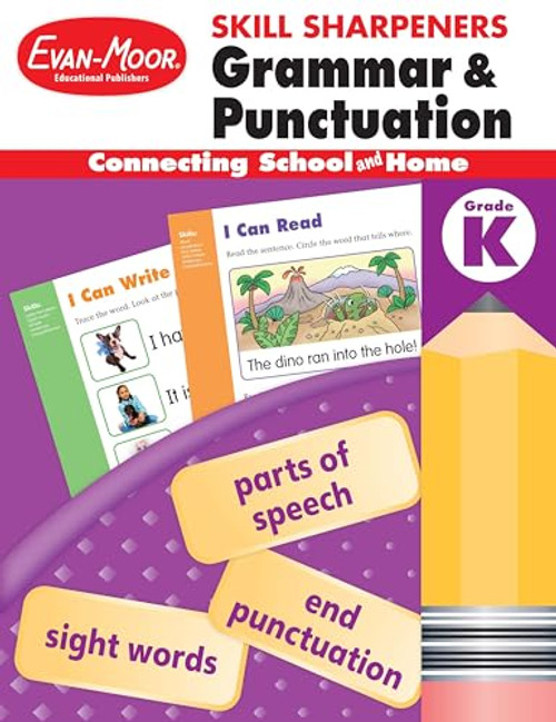 Skill Sharpeners: Grammar & Punctuation, Kindergarten Workbook By Evan-Moor Educational Publishers - Paperback