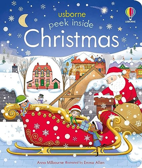 Peek Inside Christmas: A Christmas Holiday Book for Kids By Anna Milbourne - Board Books