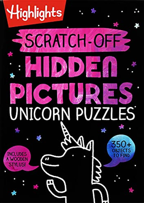 Scratch-Off Hidden Pictures Unicorn Puzzles By Highlights - Spiral
