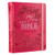 KJV Holy Bible, My Creative Bible, Faux Leather Hardcover - Ribbon Marker, King James Version, Pink Floral W/Elastic Closure By Christian Art Gifts - Imitation Leather