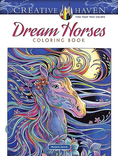 Creative Haven Dream Horses Coloring Book By Marjorie Sarnat - Paperback