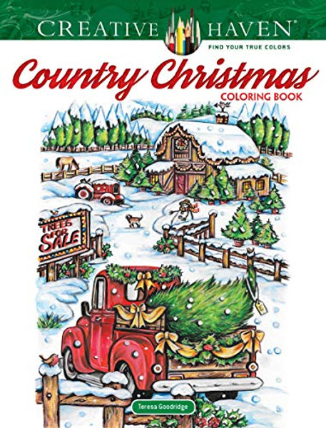 Creative Haven Country Christmas Coloring Book By Teresa Goodridge - Paperback